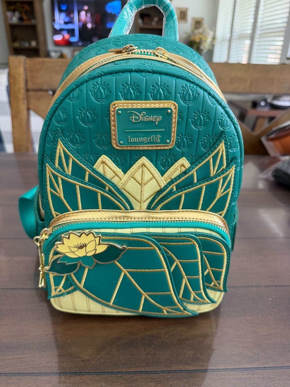 NWT LOUNGEFLY PRINCESS AND THE FROG LILY PAD HARD TAG